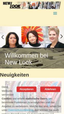 Vorschau der mobilen Webseite www.newlook-st.de, New Look - Birgit Zurstegge