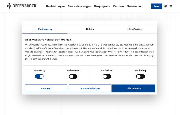 Vorschau von www.depenbrock.de, Depenbrock Bau GmbH & Co. KG