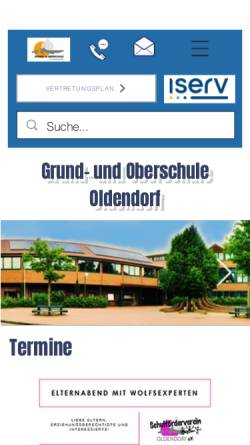 Vorschau der mobilen Webseite www.schulzentrum-oldendorf.de, Schulzentrum Oldendorf