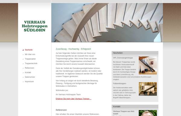 Vorschau von www.vierhaus-treppen.de, Vierhaus Treppen aus Holz GmbH