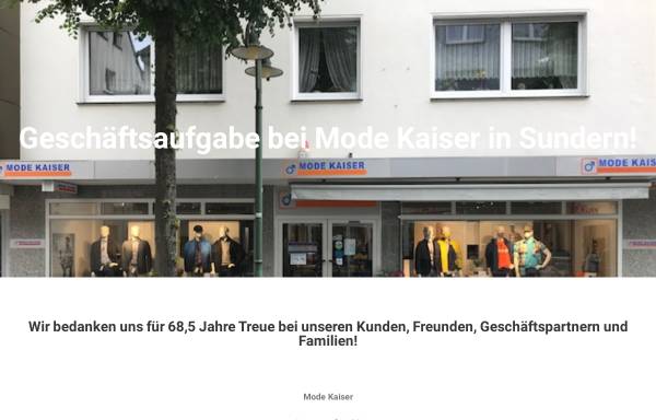Vorschau von www.mode-kaiser.de, Mode Kaiser