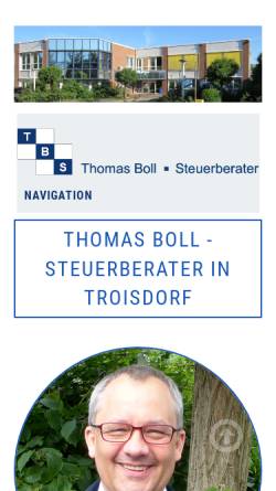 Vorschau der mobilen Webseite www.tbs-troisdorf.de, Steuerberater, Thomas Boll