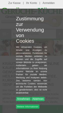 Vorschau der mobilen Webseite www.thar1984.de, Thar´s Kräuterhaus