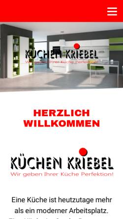 Vorschau der mobilen Webseite www.kuechen-kriebel.de, Küchen Kriebel