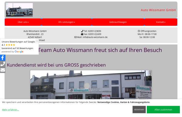 Vorschau von www.auto-wissmann.de, Auto Wissmann GmbH