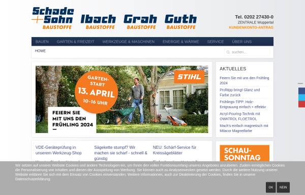 Vorschau von www.baucentrum-guth.de, Baucentrum Guth GmbH & Co. KG