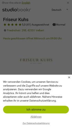 Vorschau der mobilen Webseite www.friseur-kuhs.de, Coiffeur Kuhs