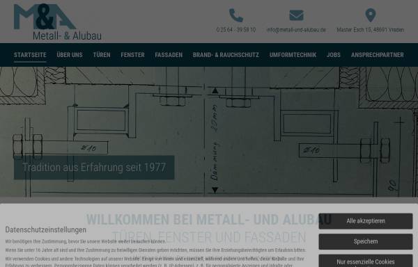 Vorschau von www.metall-und-alubau.de, Metall- und Alubau GmbH & Co KG
