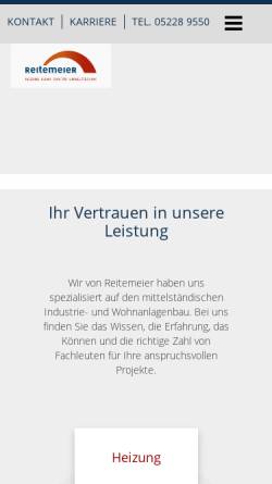 Vorschau der mobilen Webseite www.reitemeier.de, Friedrich Reitemeier GmbH