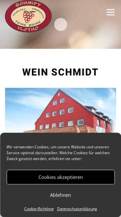 Vorschau der mobilen Webseite www.schmidt-vlotho.de, Uwe Schmidt, Vlotho