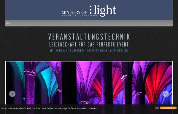Vorschau von www.ministry-of-light.de, Hülsmann und Erben GbR - Ministry of Light