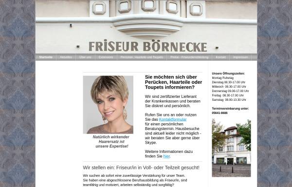 Vorschau von www.boernecke.de, Haarmoden Börnecke GmbH & Co. KG