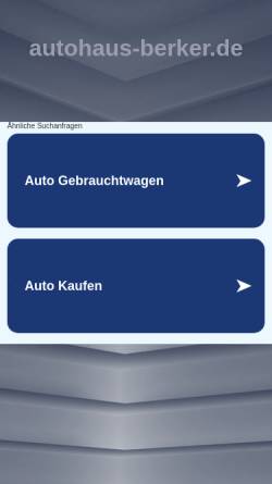 Vorschau der mobilen Webseite www.autohaus-berker.de, Autohaus Berker GmbH