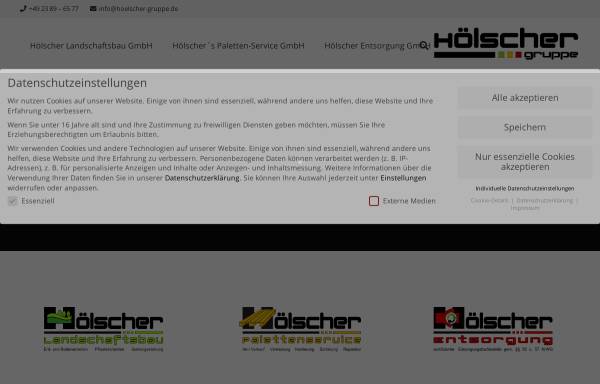 Vorschau von www.hoelscher-gruppe.de, Hölscher Palettenservice GmbH