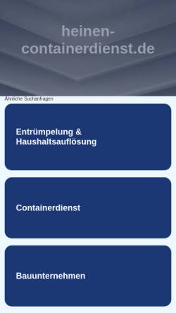 Vorschau der mobilen Webseite www.heinen-containerdienst.de, G. Heinen Containerdienst