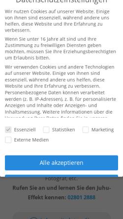 Vorschau der mobilen Webseite juhuwelt.de, Juhuwelt e.K. - Büro für Werbung und Design