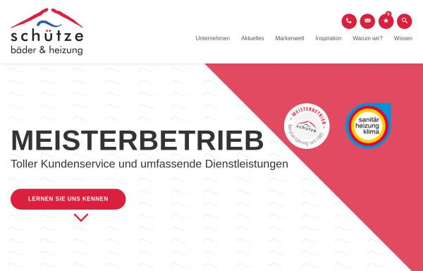 Vorschau von www.baeder-schuetze.de, Ralf Schütze - Bad- und Heizungstechnik