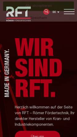 Vorschau der mobilen Webseite www.roemer-foerdertechnik.de, Römer Fördertechnik GmbH