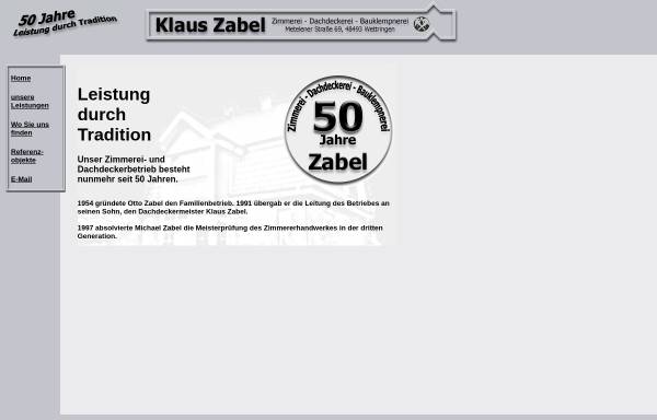Vorschau von www.zabel-bedachungen.de, Klaus Zabel