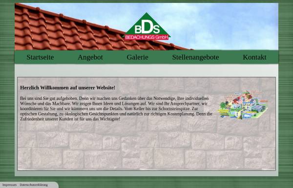 Vorschau von www.bds-bedachungen.de, BDS Bedachungs GmbH