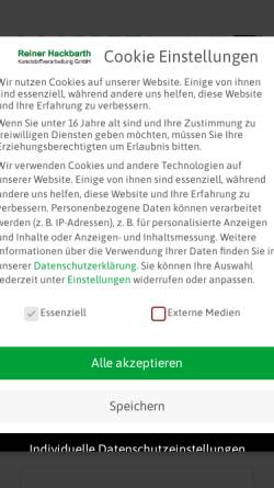 Vorschau der mobilen Webseite hackbarth-gmbh.de, Rainer Hackbarth GmbH