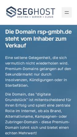 Vorschau der mobilen Webseite rsp-gmbh.de, RSP Reinhard Salaske & Partner Unternehmensberatung GmbH