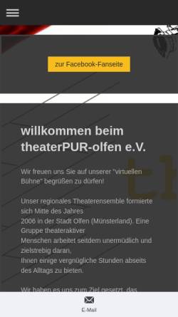 Vorschau der mobilen Webseite www.theaterpur-olfen.de, theaterPUR - Olfen