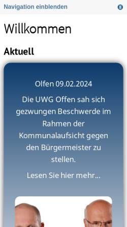 Vorschau der mobilen Webseite uwg-olfen.de, UWG Olfen