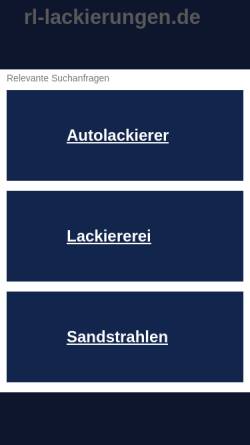 Vorschau der mobilen Webseite www.rl-lackierungen.de, RL Lackierungen, Inhaber Rainer Lindemann