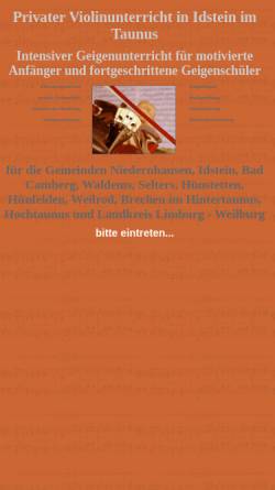 Vorschau der mobilen Webseite www.geigenschule.de, Lappe, Klaus