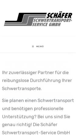 Vorschau der mobilen Webseite www.schaefer-schwertrans.de, Schäfer -Schwertransport-Service GmbH