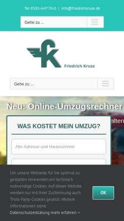 Vorschau der mobilen Webseite www.friedrichkruse.de, Möbelspedition Friedrich Kruse