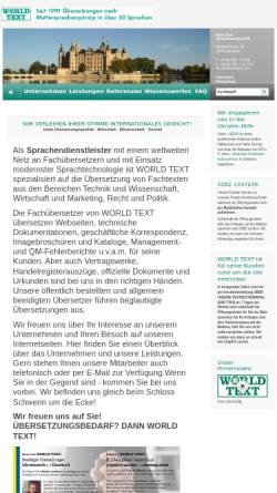 Vorschau der mobilen Webseite www.worldtext.de, WORLD TEXT Sprachenservice oHG