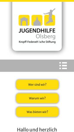 Vorschau der mobilen Webseite www.jugendhilfe-olsberg.de, Jugendhilfe Olsberg