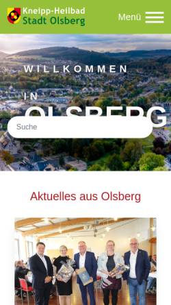 Vorschau der mobilen Webseite www.olsberg.de, Olsberg