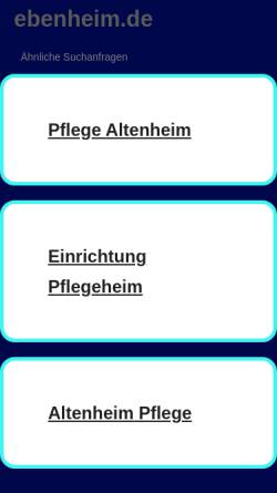 Vorschau der mobilen Webseite www.ebenheim.de, EKM Eisenacher Kurbelwellen Manufaktur und Zylinderschleiferei