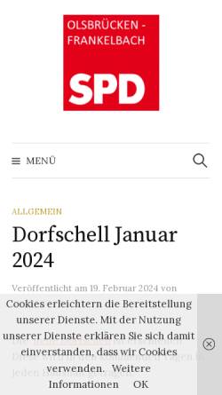 Vorschau der mobilen Webseite spd-of.de, SPD Ortsverein Olsbrücken-Frankelbach