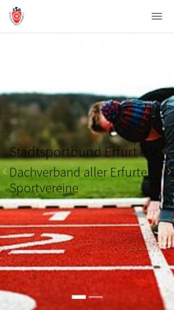 Vorschau der mobilen Webseite stadtsportbund-erfurt.de, Stadtsportbund Erfurt