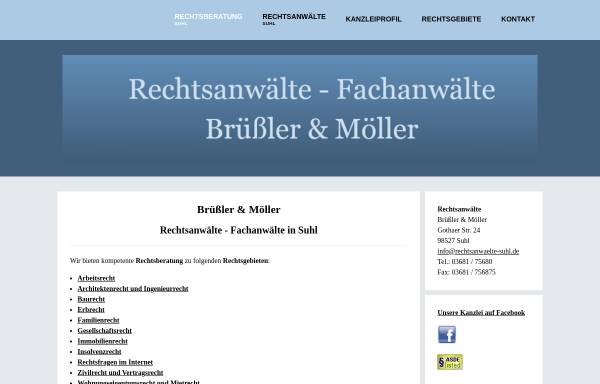 Vorschau von www.kanzlei-bruessler-moeller.de, Kanzlei Brüßler & Möller