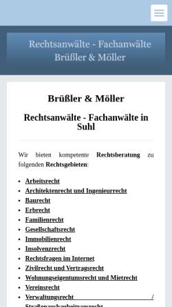 Vorschau der mobilen Webseite www.kanzlei-bruessler-moeller.de, Kanzlei Brüßler & Möller