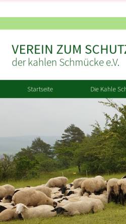 Vorschau der mobilen Webseite www.kahle-schmuecke.de, Verein zum Schutz der Kahlen Schmücke e. V. Oberheldrungen