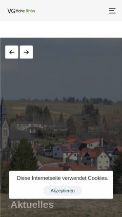 Vorschau der mobilen Webseite www.vgem-hoherhoen.de, VG Hohe Rhön