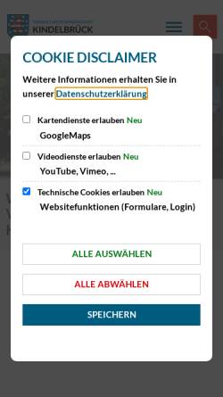 Vorschau der mobilen Webseite www.vg-kindelbrueck.de, VGem. Kindelbrück