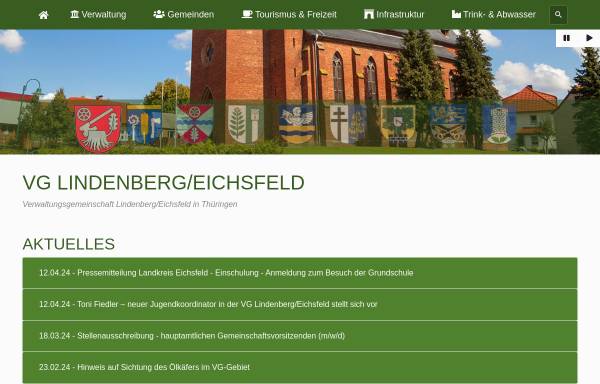 Vorschau von www.lindenberg-eichsfeld.de, VG Lindenberg/Eichsfeld