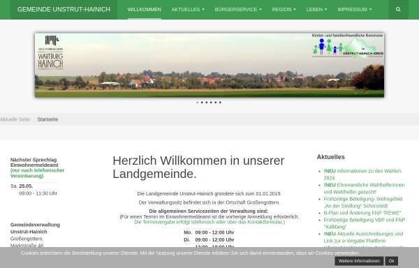 Vorschau von www.vg-unstrut-hainich.de, Verwaltungsgemeinschaft Unstrut-Hainich