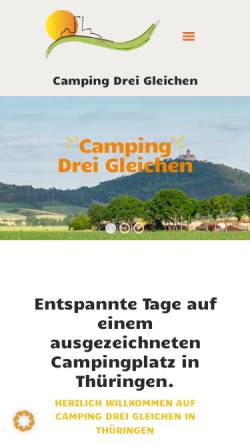 Vorschau der mobilen Webseite www.campingplatz-muehlberg.de, Campingplatz