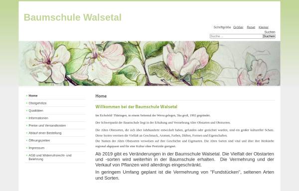 Vorschau von www.bs13.baumschule-walsetal.de, Baumschule Walsetal mit Regionalgarten Eichsfeld