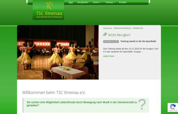 Vorschau von www.tsc-ilmenau.de, Tanzsportclub Ilmenau e.V.