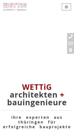 Vorschau der mobilen Webseite www.bauplanung-wettig.de, Planungsbüro Wettig