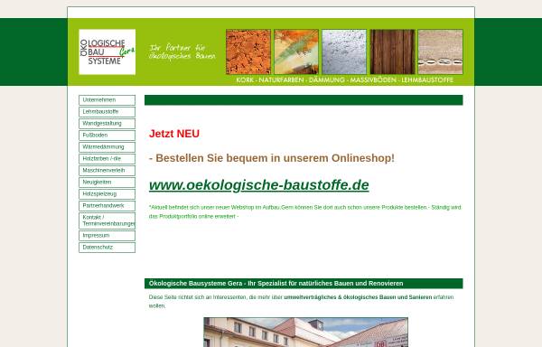 Vorschau von www.oekobau-gera.de, Ökobau Gera GmbH